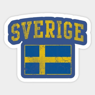 Sverige Flag Sweden Swedish Vintage Fade Sticker